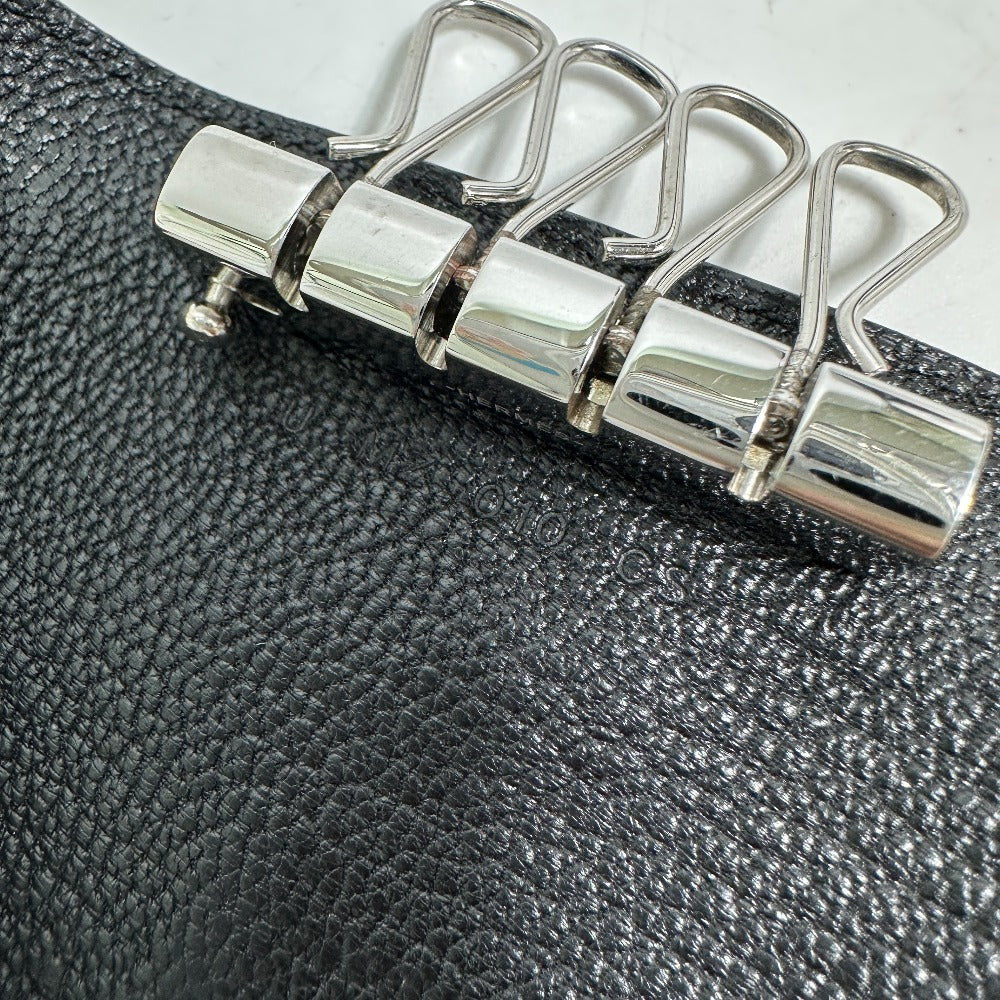 HERMES H hardware Bearn 4-ring key case, Chevre Mysore, unisex, black