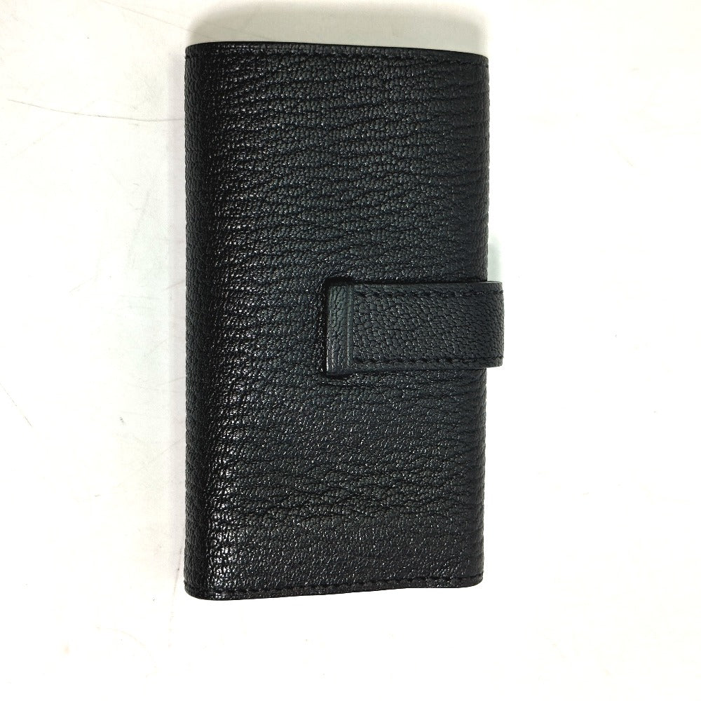 HERMES H hardware Bearn 4-ring key case, Chevre Mysore, unisex, black