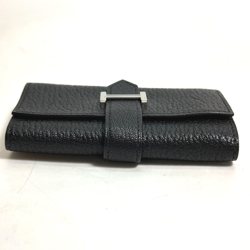 HERMES H hardware Bearn 4-ring key case, Chevre Mysore, unisex, black