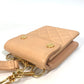 CHANEL Neck Pouch, Smartphone Pouch, Matelasse Pouch, Quilted Shoulder Bag, Lambskin, Women's, Pink