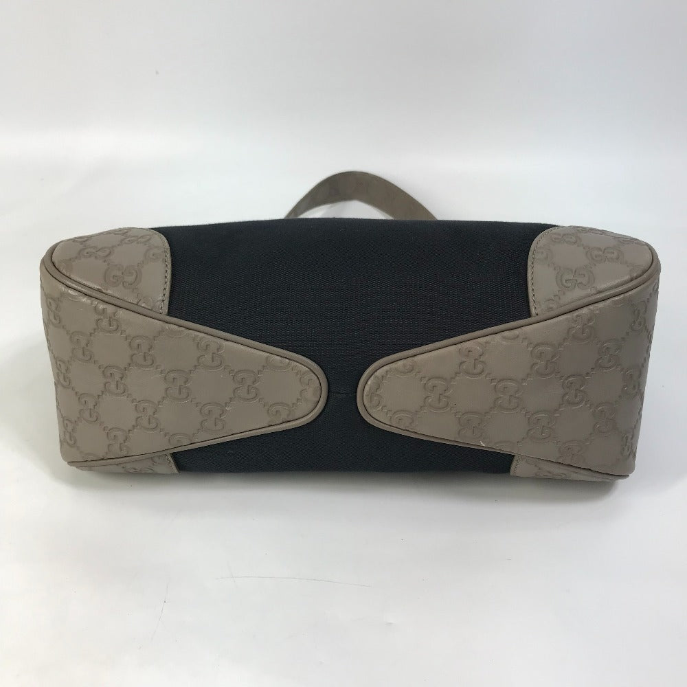 GUCCI 257265 GG Guccissima Logo Shoulder Bag in Canvas/Leather, Dark Navy