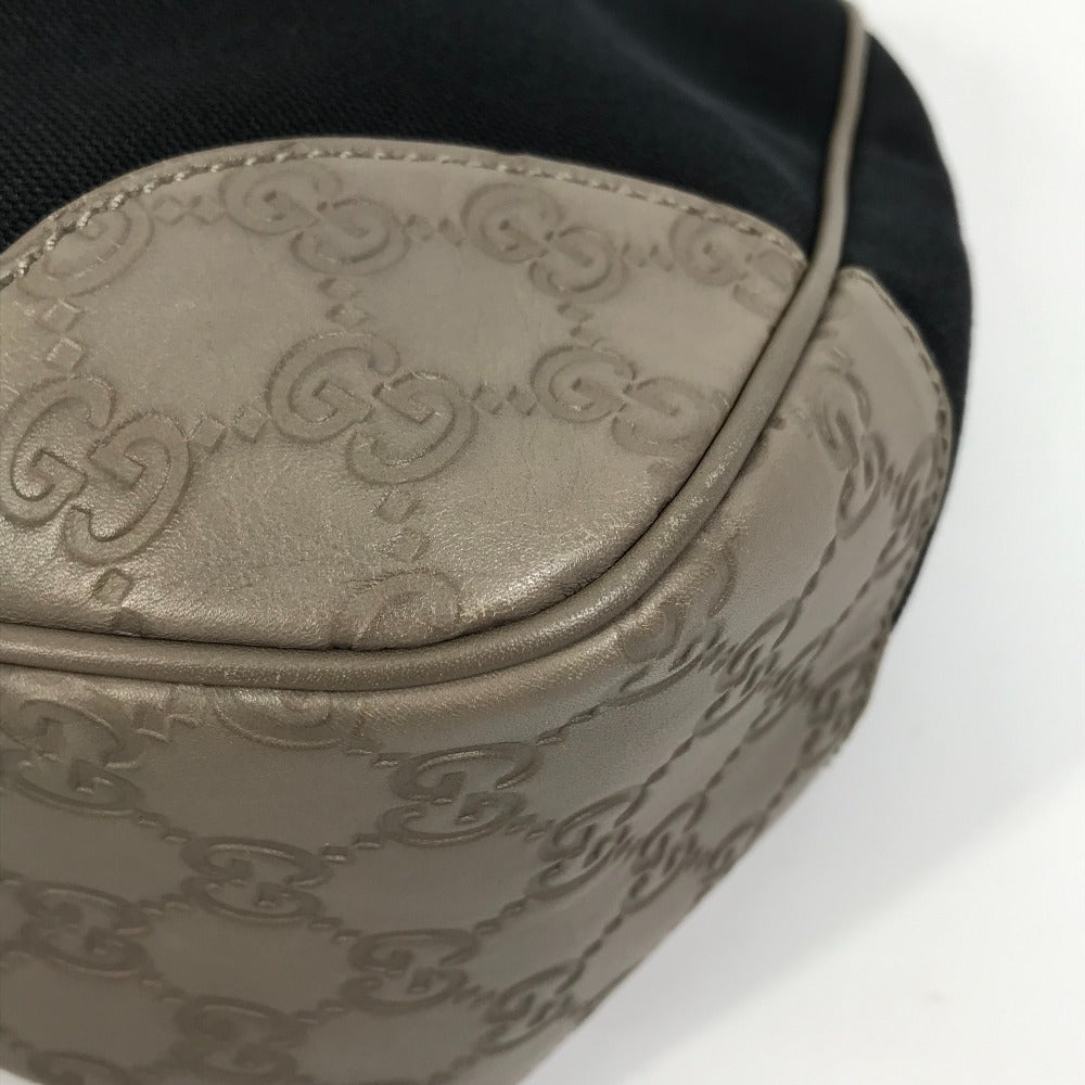 GUCCI 257265 GG Guccissima Logo Shoulder Bag in Canvas/Leather, Dark Navy