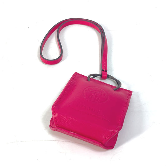HERMES Sac Orange Bag Charm Swift Women's Rose Mexico Pink