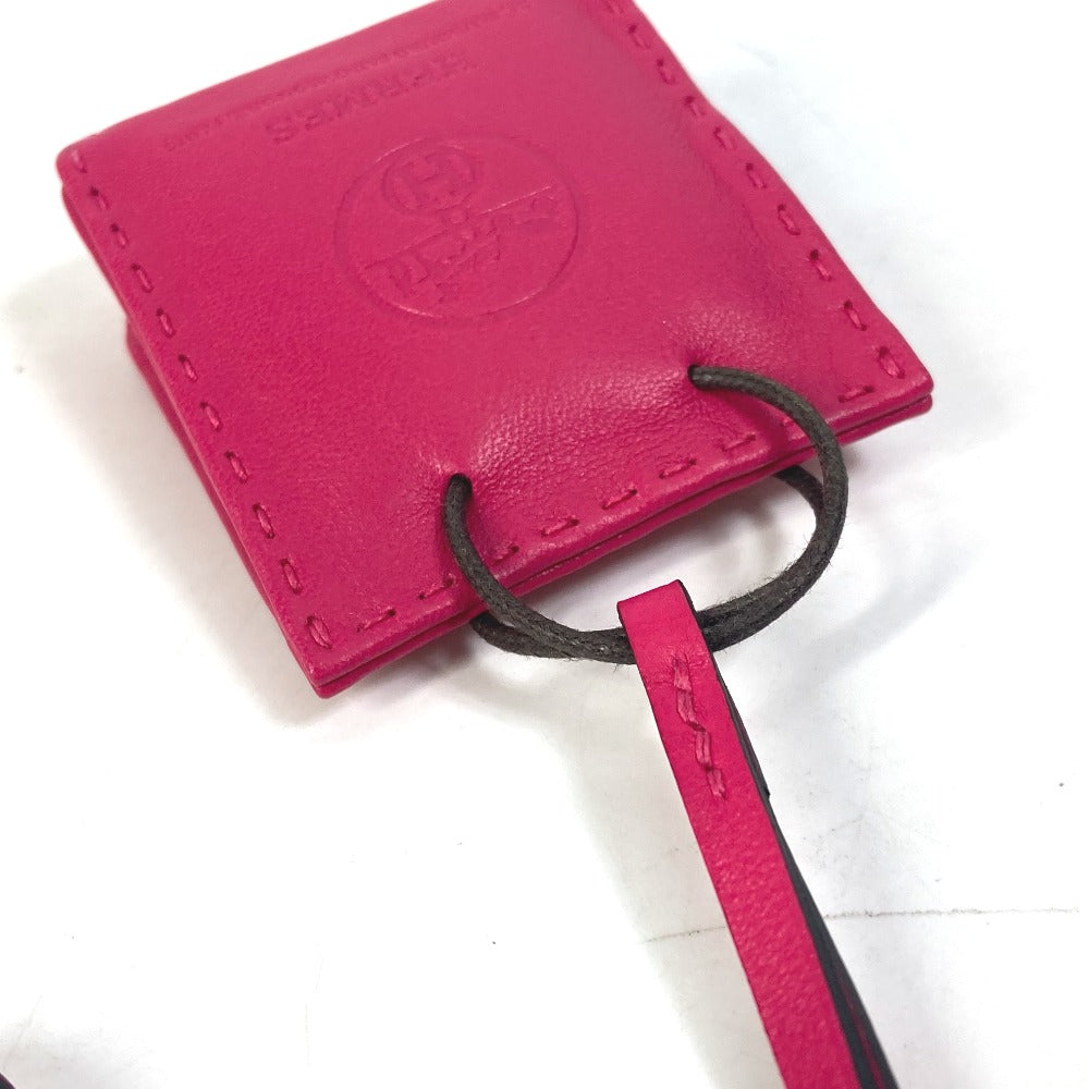 HERMES Sac Orange Bag Charm Swift Women's Rose Mexico Pink