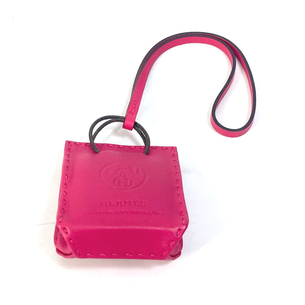 HERMES Sac Orange Bag Charm Swift Women's Rose Mexico Pink