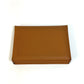 HERMES Calvi Duo Wallet, Coin Purse, Card Case, Epsom Leather, Women's, Gold/Brown