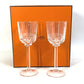 HERMES Iskender Red Wine Glasses, Pair, Tableware, Glassware, Unisex, Clear