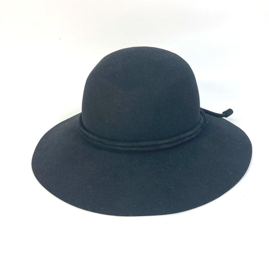 HERMES Wool Rope Hat, Women's, Black