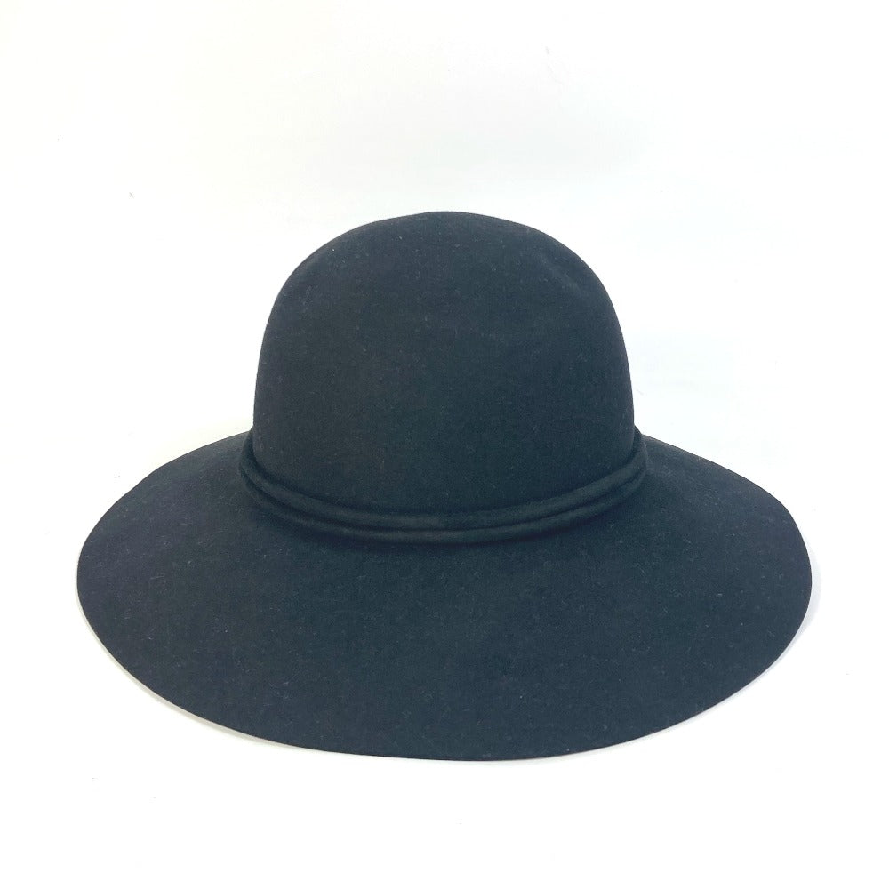 HERMES Wool Rope Hat, Women's, Black