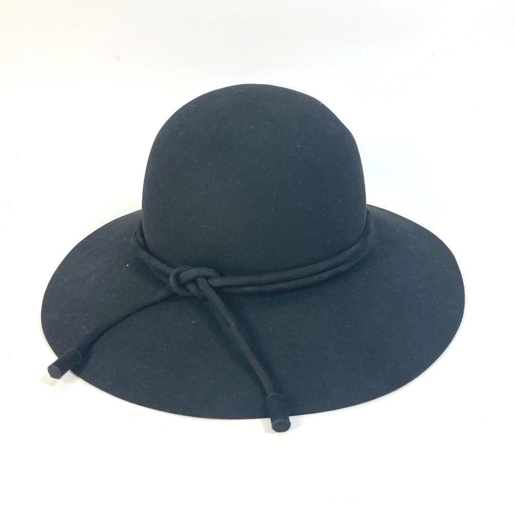 HERMES Wool Rope Hat, Women's, Black