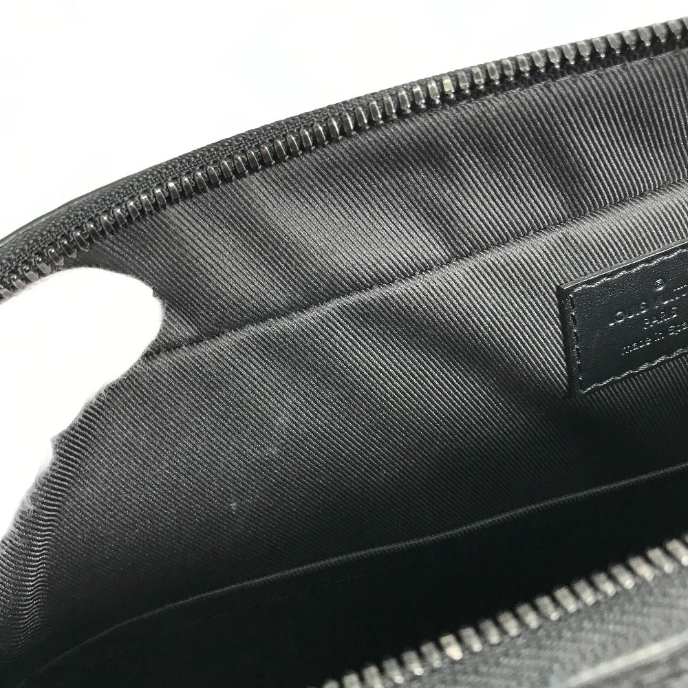 LOUIS VUITTON M44952 Monogram Eclipse Soft Trunk Briefcase, Handbag, 2-Way Shoulder Bag, Business Bag, Monogram Eclipse Canvas, Men's, Black
