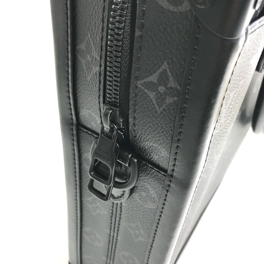 LOUIS VUITTON M44952 Monogram Eclipse Soft Trunk Briefcase, Handbag, 2-Way Shoulder Bag, Business Bag, Monogram Eclipse Canvas, Men's, Black
