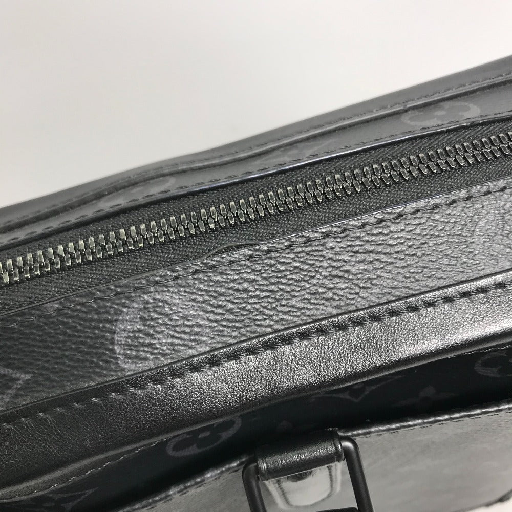 LOUIS VUITTON M44952 Monogram Eclipse Soft Trunk Briefcase, Handbag, 2-Way Shoulder Bag, Business Bag, Monogram Eclipse Canvas, Men's, Black