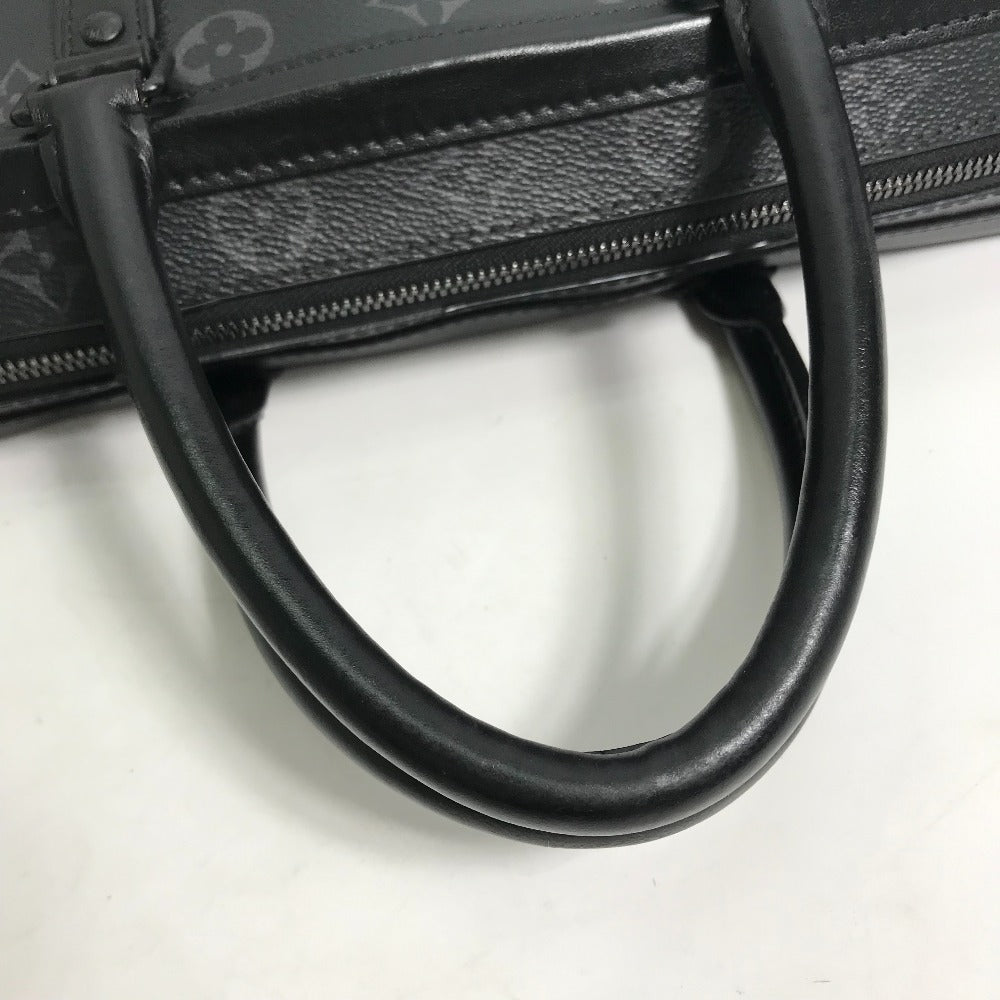 LOUIS VUITTON M44952 Monogram Eclipse Soft Trunk Briefcase, Handbag, 2-Way Shoulder Bag, Business Bag, Monogram Eclipse Canvas, Men's, Black