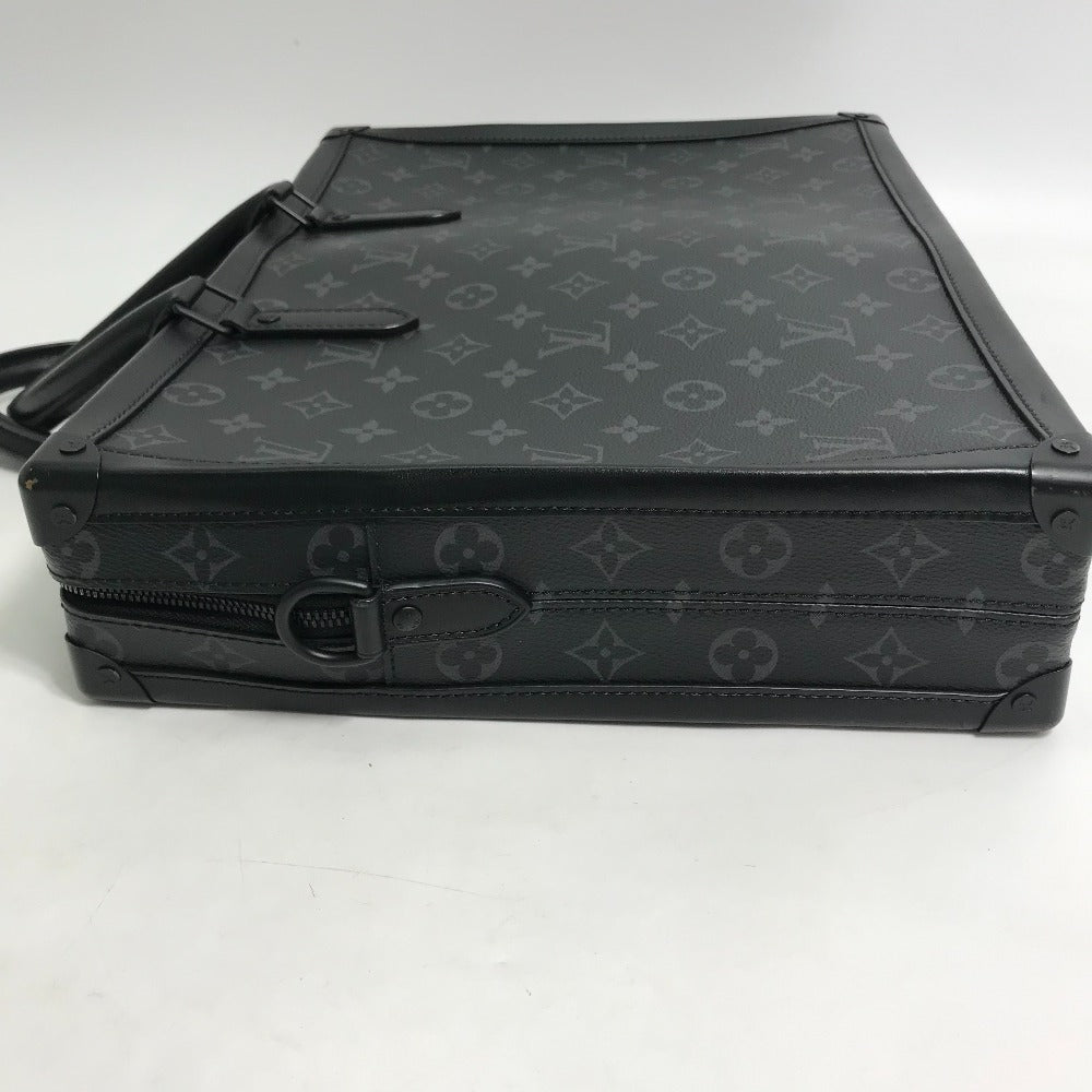 LOUIS VUITTON M44952 Monogram Eclipse Soft Trunk Briefcase, Handbag, 2-Way Shoulder Bag, Business Bag, Monogram Eclipse Canvas, Men's, Black