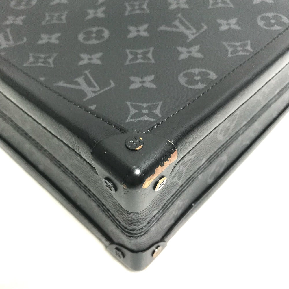 LOUIS VUITTON M44952 Monogram Eclipse Soft Trunk Briefcase, Handbag, 2-Way Shoulder Bag, Business Bag, Monogram Eclipse Canvas, Men's, Black