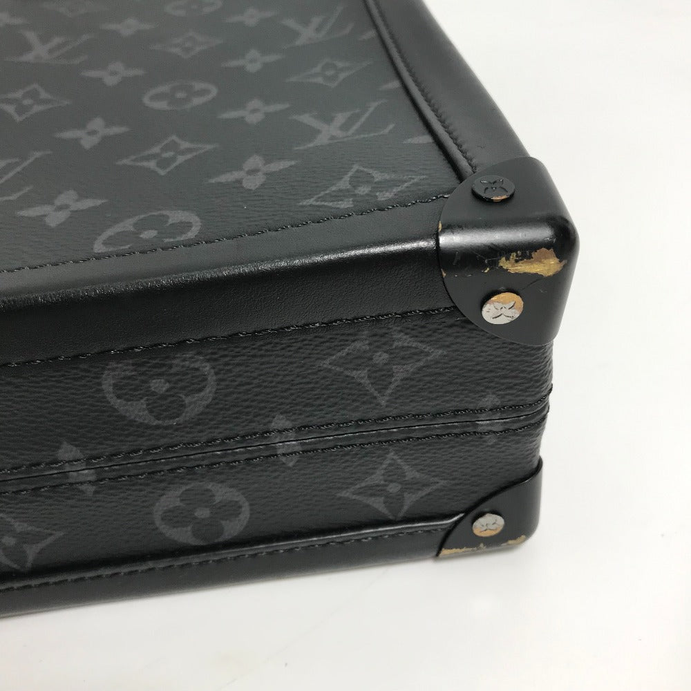 LOUIS VUITTON M44952 Monogram Eclipse Soft Trunk Briefcase, Handbag, 2-Way Shoulder Bag, Business Bag, Monogram Eclipse Canvas, Men's, Black