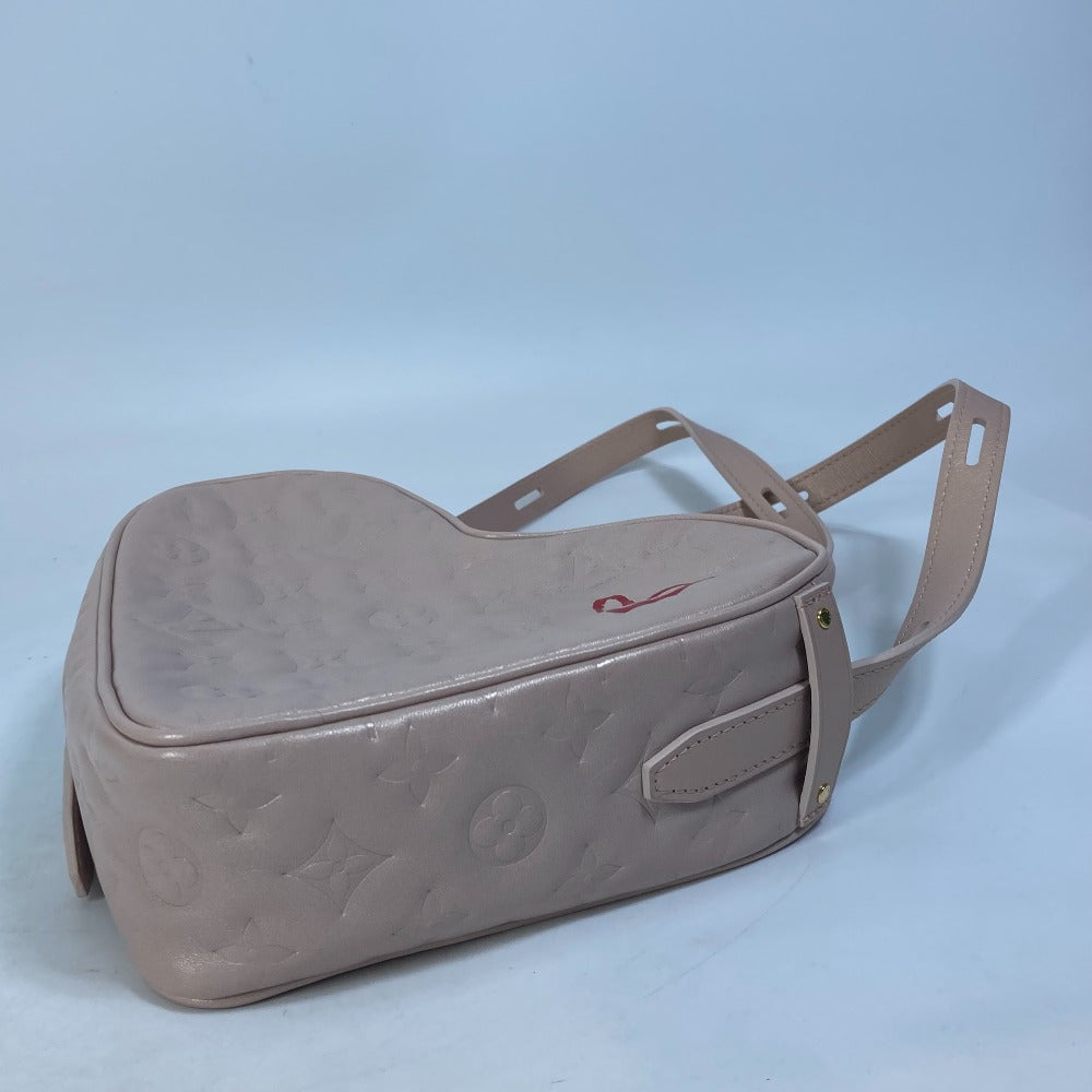 LOUIS VUITTON M58738 Monogram Sac Cool Fall in Love Heart Box Bag, Crossbody Pochette Shoulder Bag, Leather, Women's, Light Pink