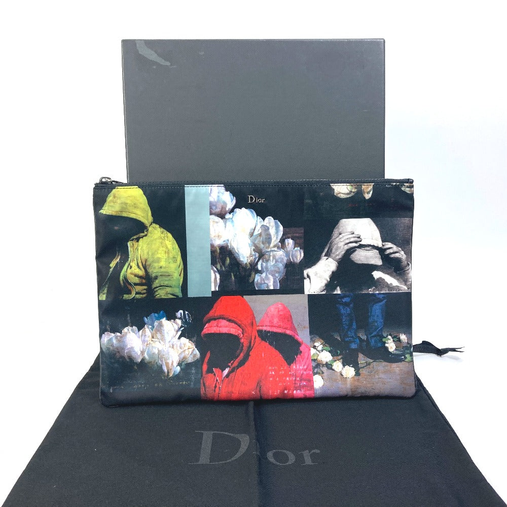 Dior 2FBCA161XXQ François Barr Pouch Clutch Bag, Nylon, Men's, Black