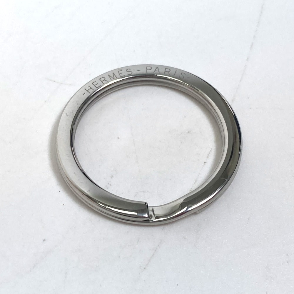 HERMES H logo charm, Ferra à Cheval, horseshoe, horse, horse hoof, Cheval key ring, metal, unisex, silver