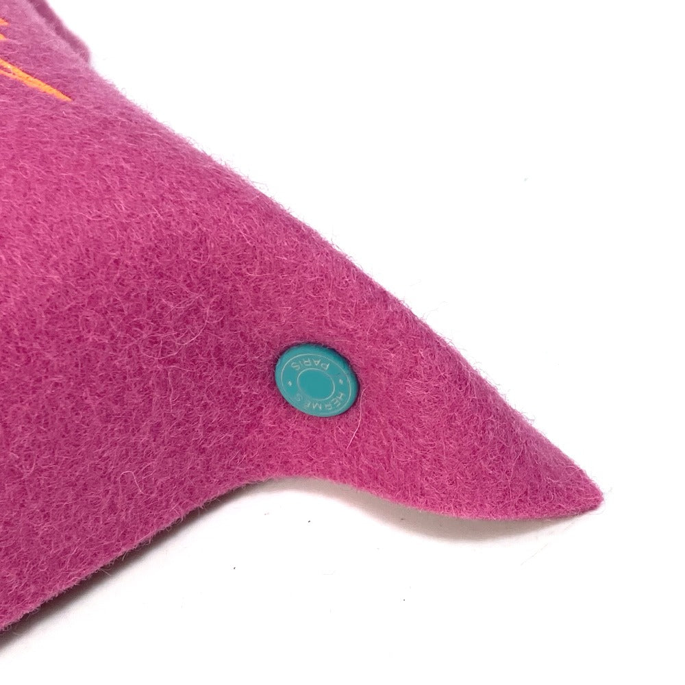 HERMES Vide Poche Epopée PM Tray, Felt Tray for Interior Accessories, Men's, Rose, Fuchsia, Pink