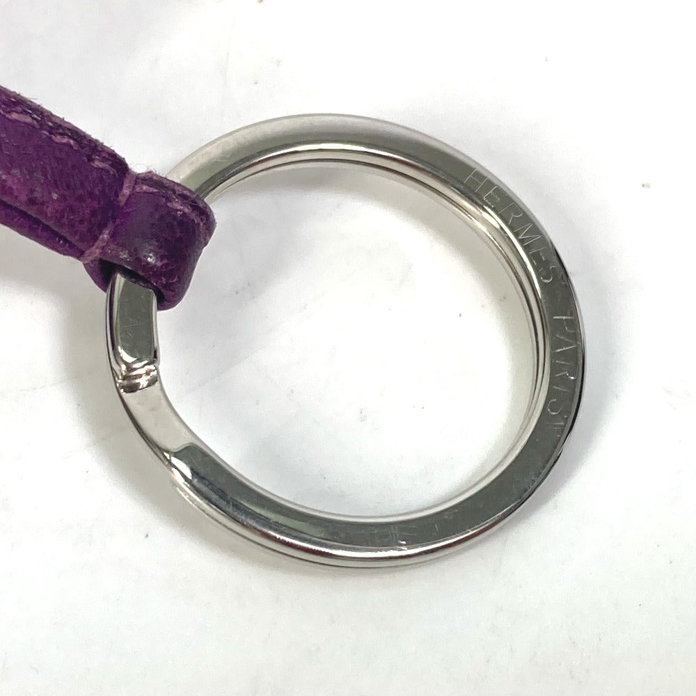 HERMES Carmen Charm Fringe Keychain Keyring Anemone Purple Women's by Anjo Miro