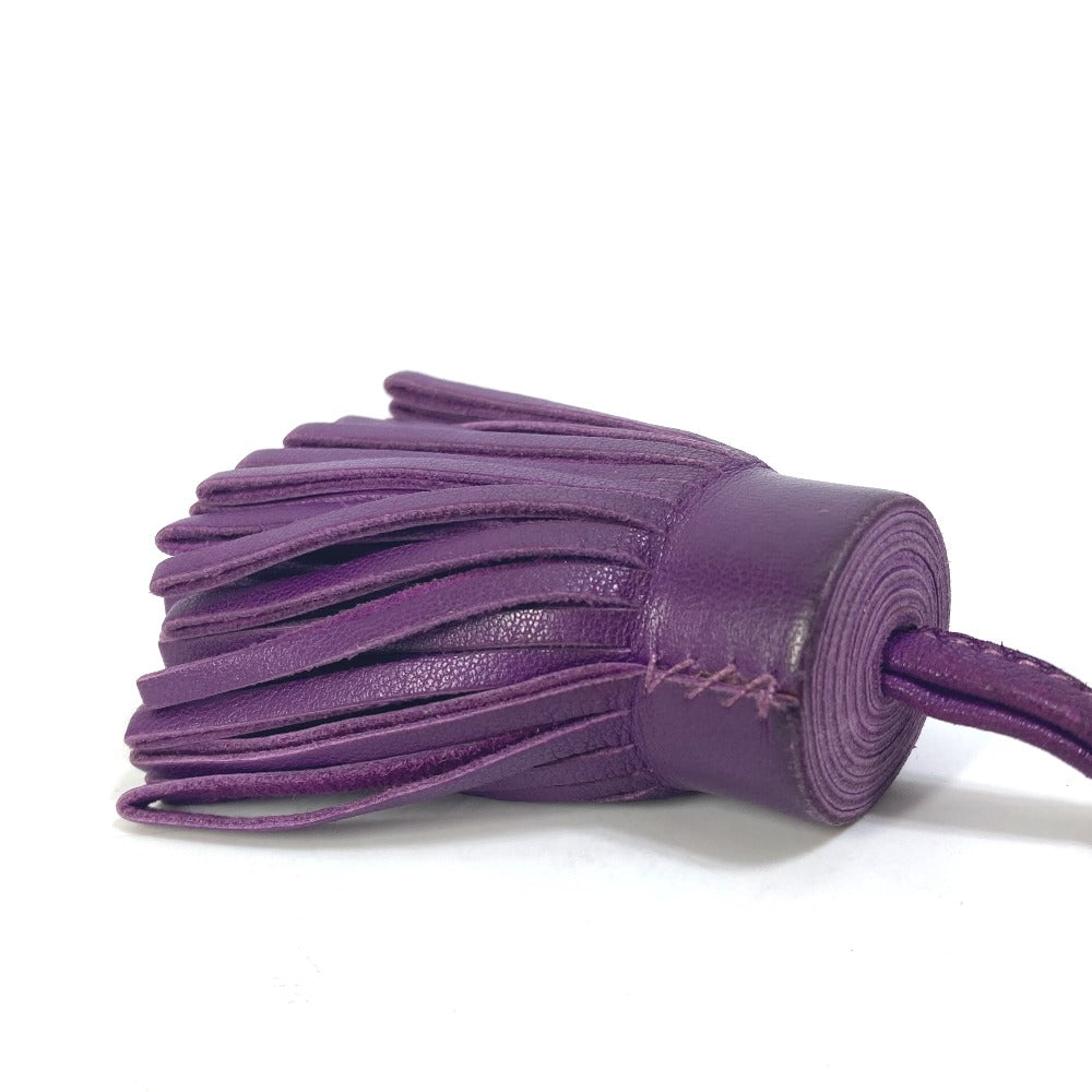 HERMES Carmen Charm Fringe Keychain Keyring Anemone Purple Women's by Anjo Miro