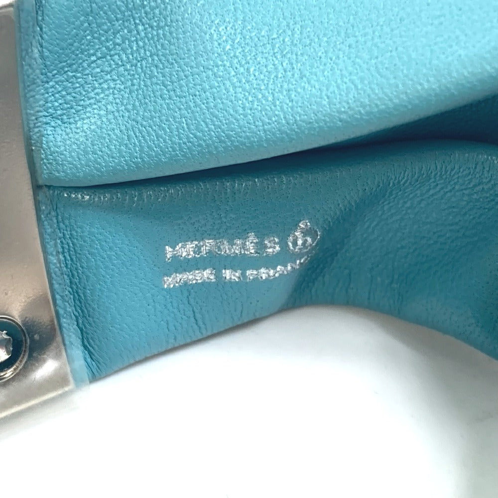 HERMES Petit H Medor Torsades Bracelet in Light Blue Leather for Women
