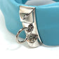 HERMES Petit H Medor Torsades Bracelet in Light Blue Leather for Women
