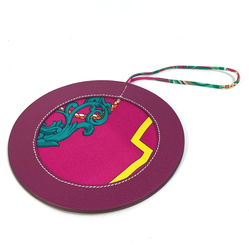 HERMES Petit H Bag Charm, Epson, Women's, Rouge Rose, Purple