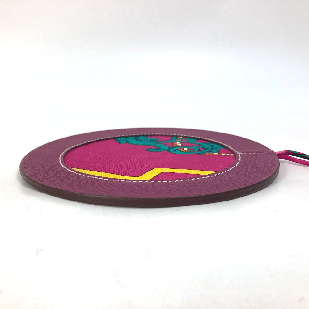 HERMES Petit H Bag Charm, Epson, Women's, Rouge Rose, Purple