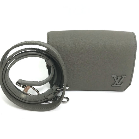 LOUIS VUITTON M82281 Aerogram Fastline Wearable Wallet Pochette Bag Crossbody Shoulder Bag Leather Men's Gray