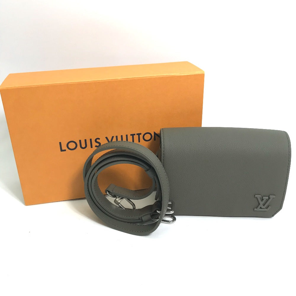 LOUIS VUITTON M82281 Aerogram Fastline Wearable Wallet Pochette Bag Crossbody Shoulder Bag Leather Men's Gray