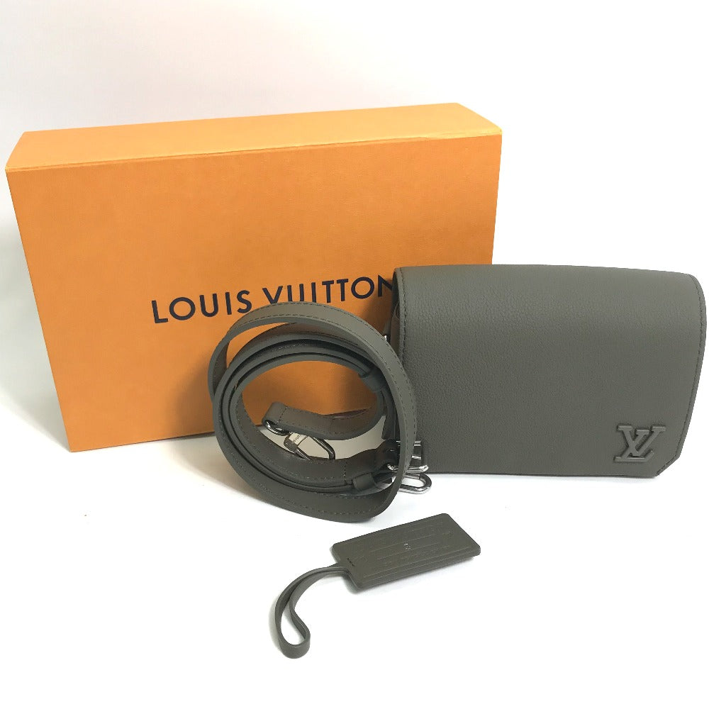 LOUIS VUITTON M82281 Aerogram Fastline Wearable Wallet Pochette Bag Crossbody Shoulder Bag Leather Men's Gray