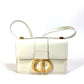 Christian Dior Montaigne 30 Pochette, Crossbody Pouch, Shoulder Bag, Leather, White, Women's