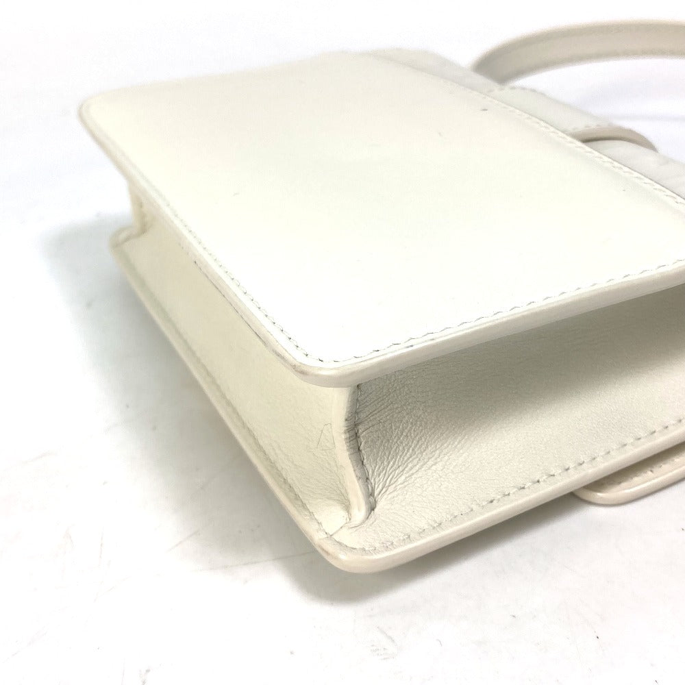 Christian Dior Montaigne 30 Pochette, Crossbody Pouch, Shoulder Bag, Leather, White, Women's