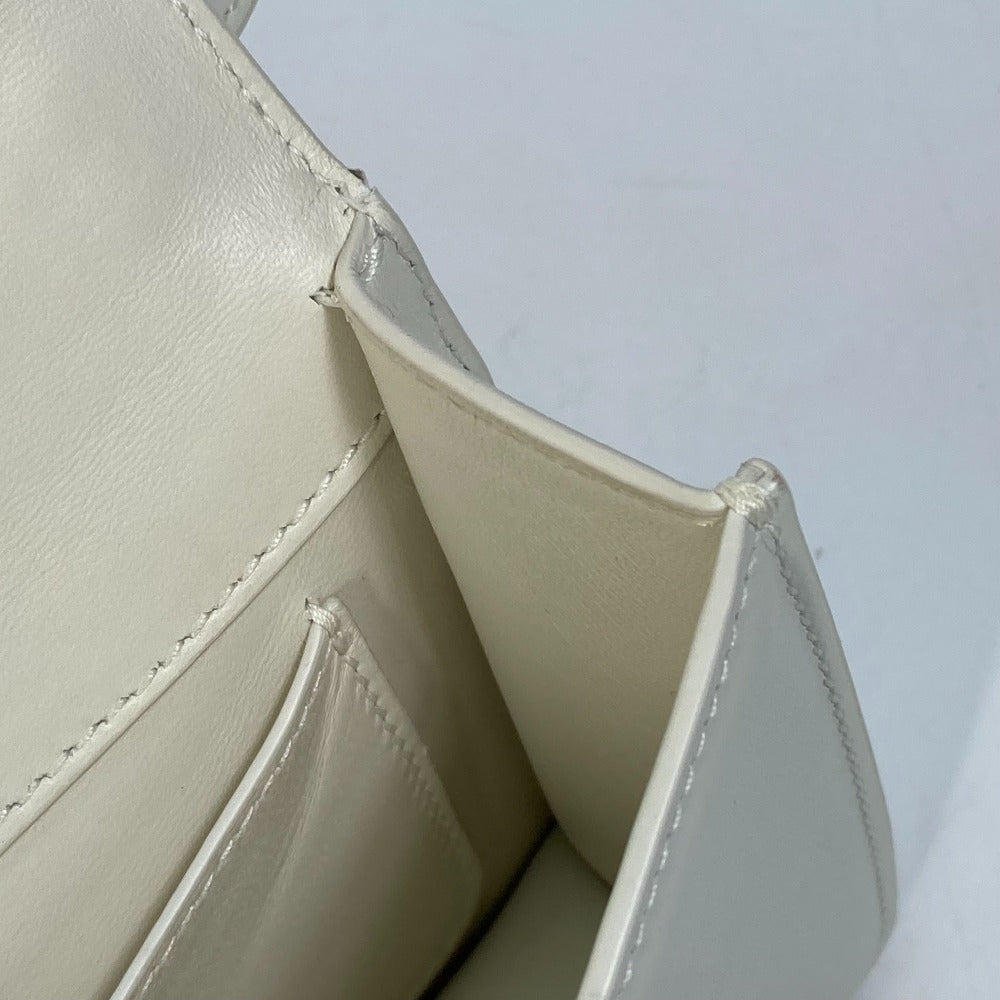 Christian Dior Montaigne 30 Pochette, Crossbody Pouch, Shoulder Bag, Leather, White, Women's