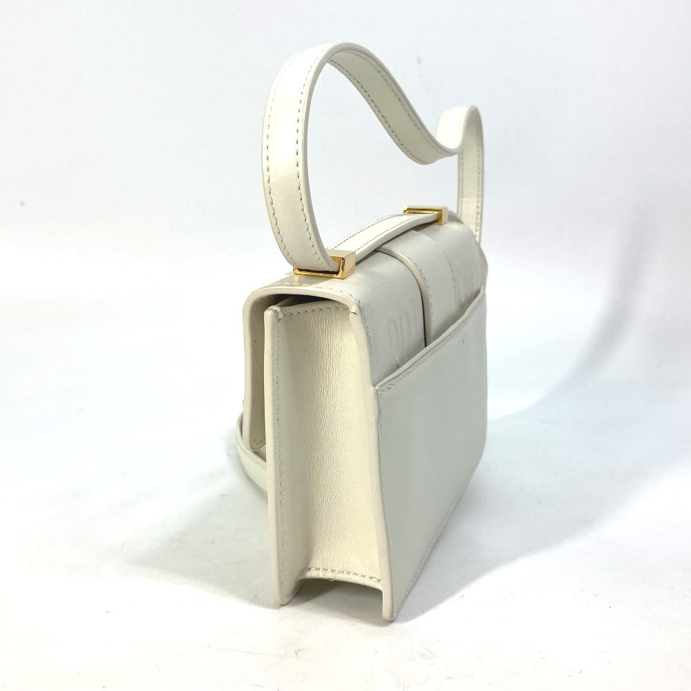 Christian Dior Montaigne 30 Pochette, Crossbody Pouch, Shoulder Bag, Leather, White, Women's