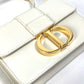 Christian Dior Montaigne 30 Pochette, Crossbody Pouch, Shoulder Bag, Leather, White, Women's