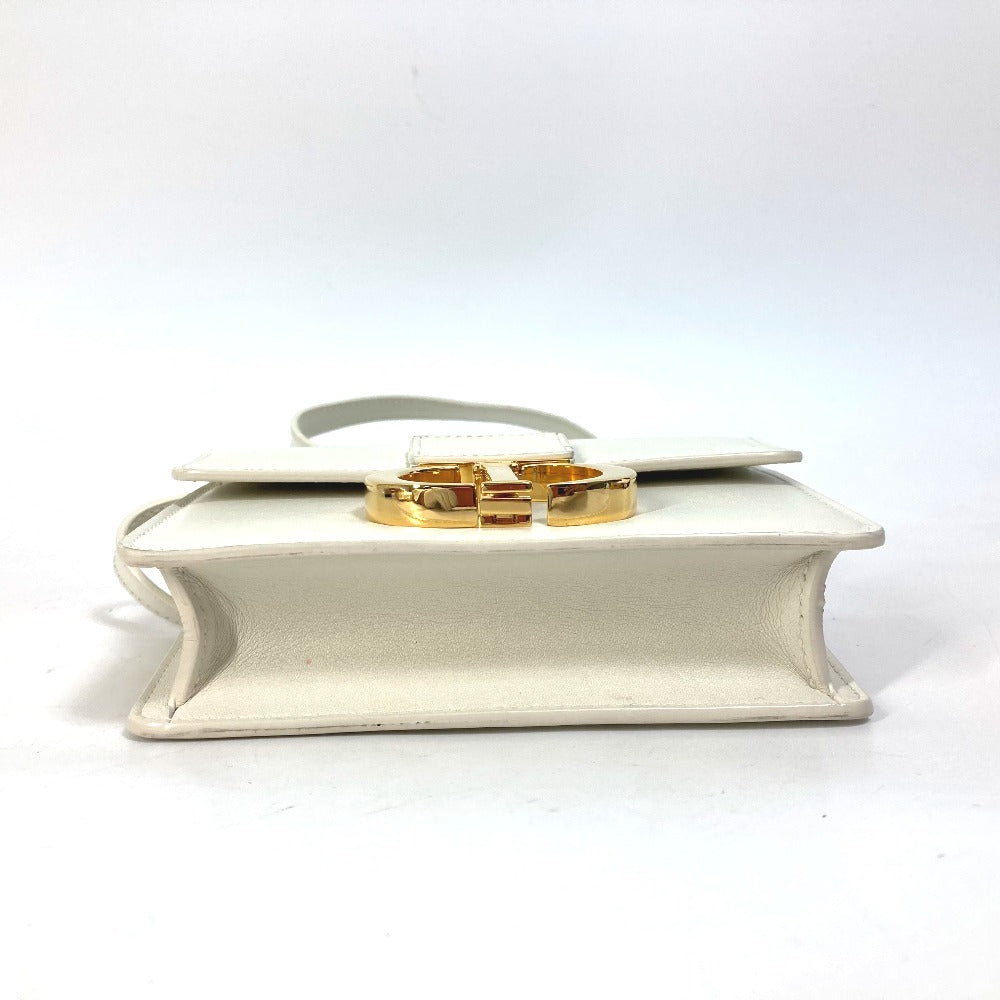Christian Dior Montaigne 30 Pochette, Crossbody Pouch, Shoulder Bag, Leather, White, Women's