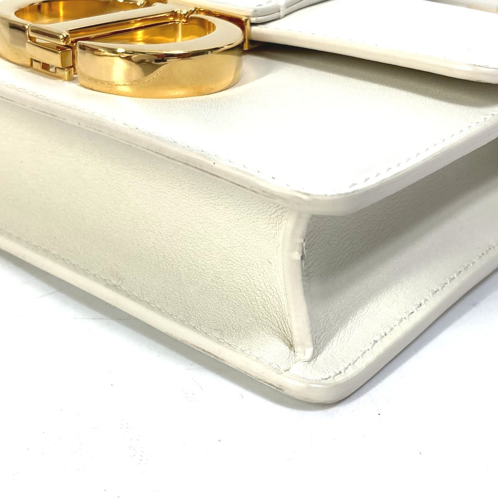 Christian Dior Montaigne 30 Pochette, Crossbody Pouch, Shoulder Bag, Leather, White, Women's