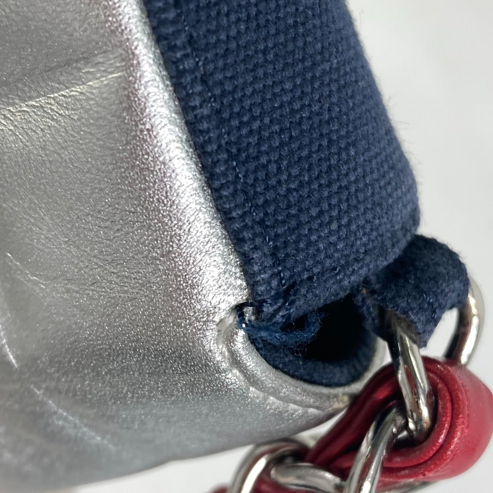 CHANEL ヴィンテージ NO.5 ナンバー5 チェーンバッグ 肩掛け カバン ショルダーバッグ キャンバス/レザー レディース ネイビー