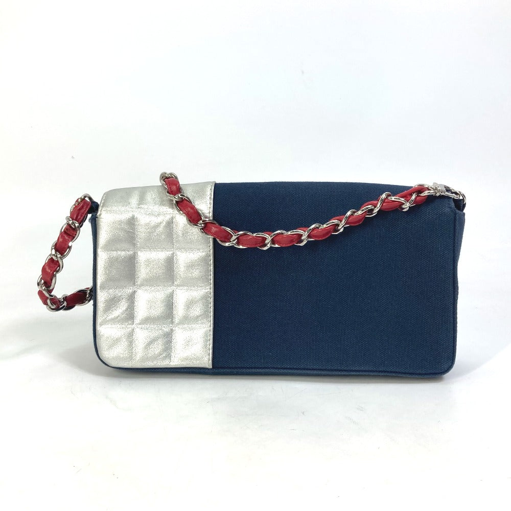 CHANEL ヴィンテージ NO.5 ナンバー5 チェーンバッグ 肩掛け カバン ショルダーバッグ キャンバス/レザー レディース ネイビー