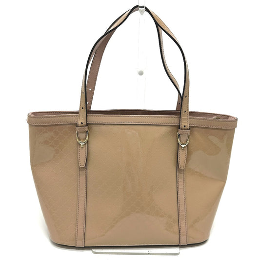 GUCCI 336776 Micro GG Handbag Tote Bag Enamel Women's Beige