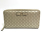 GUCCI 388680 Guccissima Round Zipper GG Long Wallet in Shimmering Leather, Men's, Gold