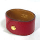 HERMES Bangle Medor Accessory Bracelet Leather Women's Red