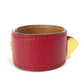 HERMES Bangle Medor Accessory Bracelet Leather Women's Red