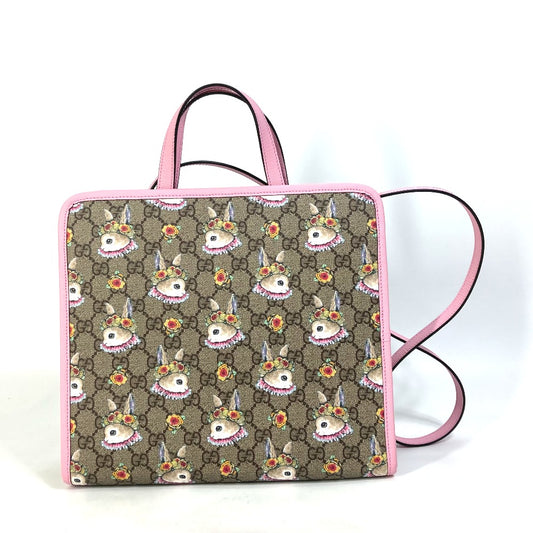 GUCCI 630542 ラビット ヒグチユウコ うさぎ チルドレンズ 2WAY ショルダーバッグ カバン 斜め掛け ハンドバッグ GGスプリームキャンバス キッズ