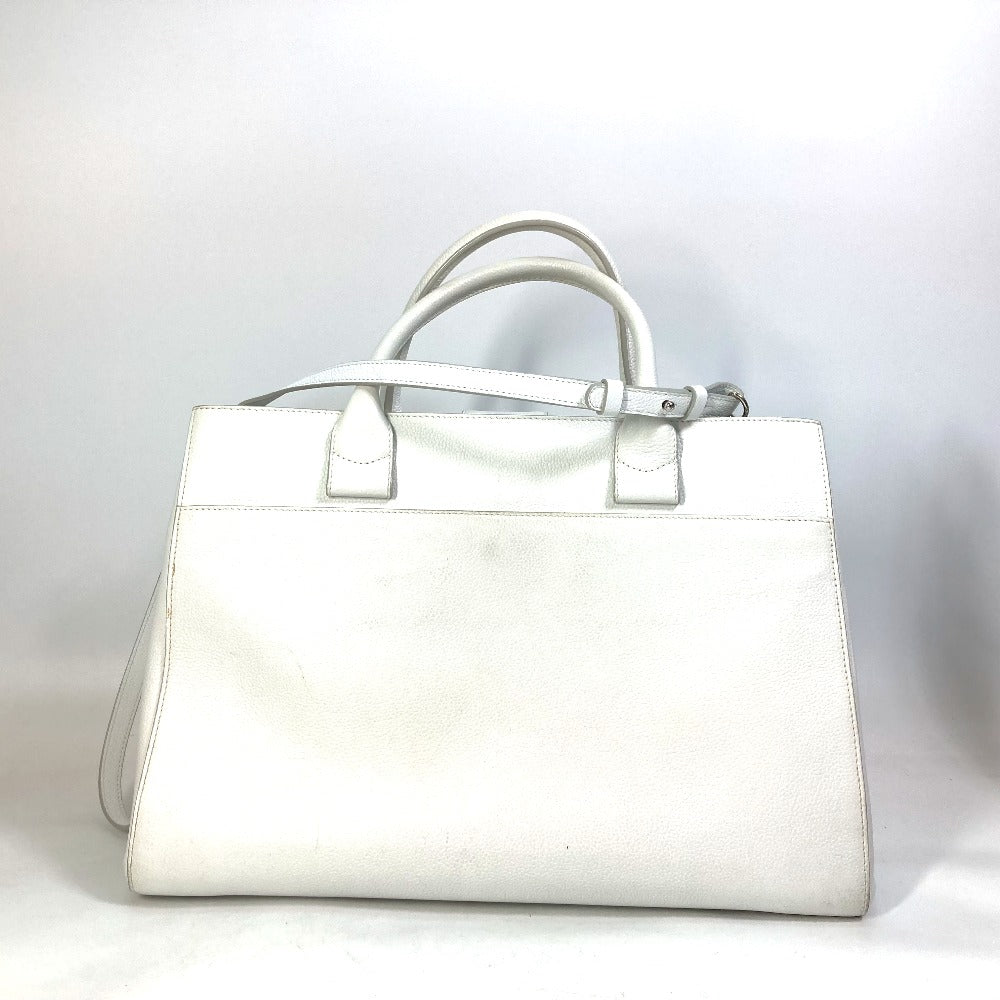 CHANEL A69931 CC ココマーク ネオエグゼクティブ ラージ 2WAY ショルダーバッグ 肩掛け ハンドバッグ キャビアスキン レディース ホワイト