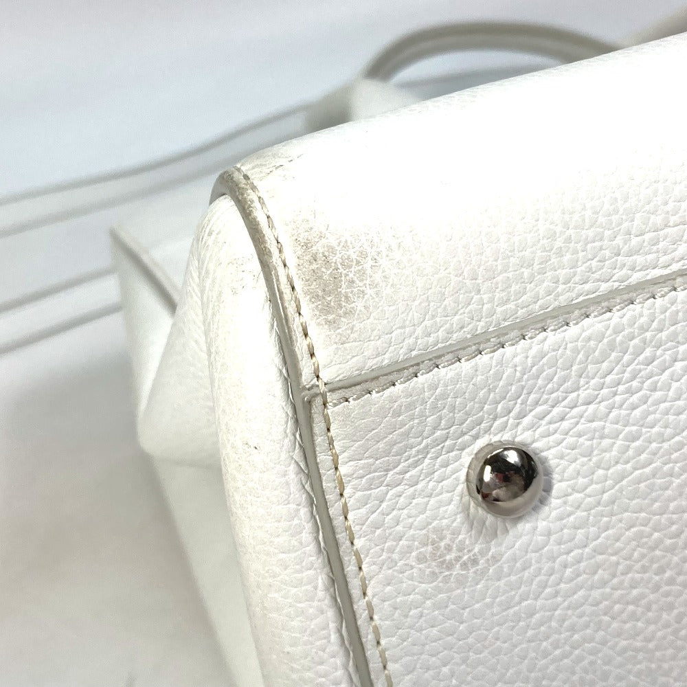 CHANEL A69931 CC ココマーク ネオエグゼクティブ ラージ 2WAY ショルダーバッグ 肩掛け ハンドバッグ キャビアスキン レディース ホワイト